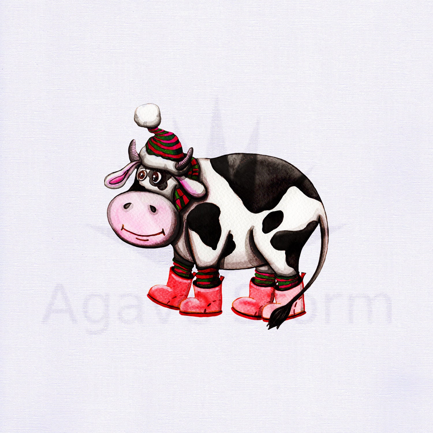 The Symbol of Chinese New Year Watercolor PNG Cows the - Etsy Canada