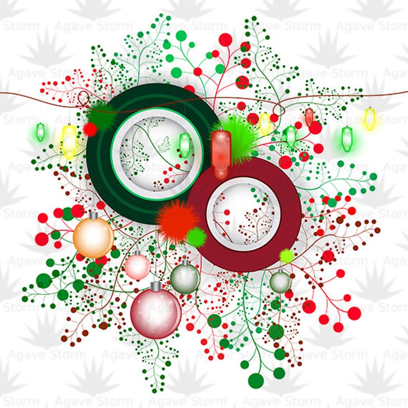 files. Set of 7 Christmas Vector Backgrounds with Christmas Decorations EPS10 and JPG 4000px X 4000px