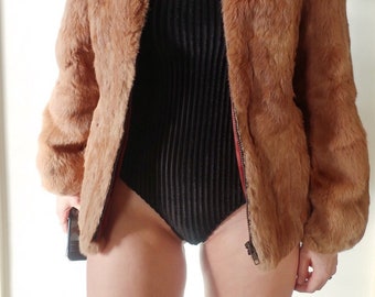 Tawny Vintage Rabbit Fur Coat
