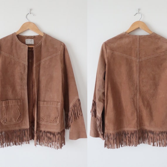 Suede Fringed Western Stevie Nicks Jacket
