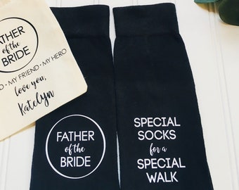 Father of the bride gift, father of the bride socks, special socks for a special walk, dad of the bride, father of the bride, dad socks.