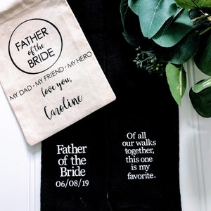 Father of the Bride Gift, personalized socks, of all our walks this is my fav, special socks for a special walk, brides father gift, father image 7