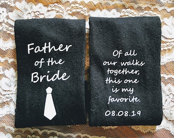 Father of the Bride gift, personalized father of the bride, special socks for a special walk, of the bride gift, gift for dad, bride socks.