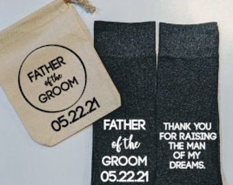 Father of the groom gift, father of the groom socks , father of the bride socks, Brides father gift, wedding party gift, dad socks.