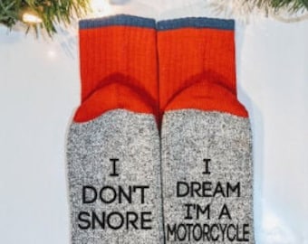 gift for him, Motorcycle gift, gifts for men, I don't snore I dream, gift for dad, tractor gift, men's gift, men's christmas, MOTORCYCLE