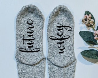 future wifey, wifey socks, future wifey socks, future wifey gift, women's clothing, funny socks, custom socks, engagement gift,gifts for her