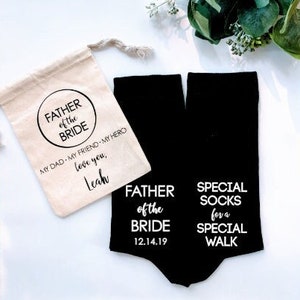 Father of the bride gift, father of the bride socks, special socks for a special walk, dad of the bride, father of the bride, dad socks. image 1