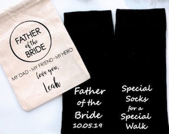 Father of the bride gift, personalized socks, special socks for a special walk, dad of the bride gift, wedding accessories.