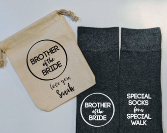 Brother of the bride gift, father of the bride gift, special socks for a special walk, Father gift Bride, brother gift from bride.