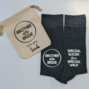 Brother of the bride gift, father of the bride gift, special socks for a special walk, Father gift Bride, brother gift from bride.