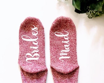 bridesmaid gifts, bride socks, bride, wedding socks, bridal socks, bridal party gift, wedding, mother of the bride, groom, bridesmaid gift.