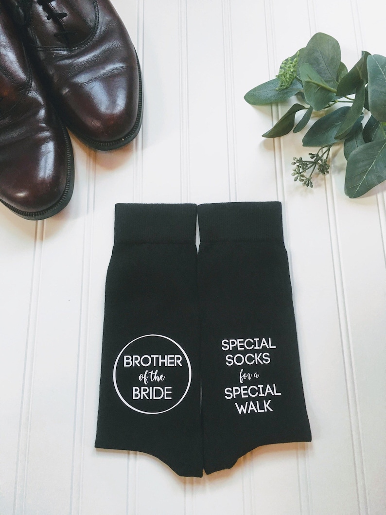 Brother of the bride gift, father of the bride gift, special socks for a special walk, Father gift Bride, brother gift from bride. image 1