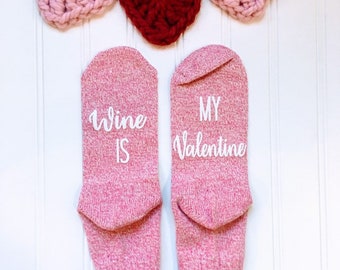 Valentine's Day gift for her, Galentines day present, if  you can socks, wine socks, ladies celebrating ladies, wine is my valentine.