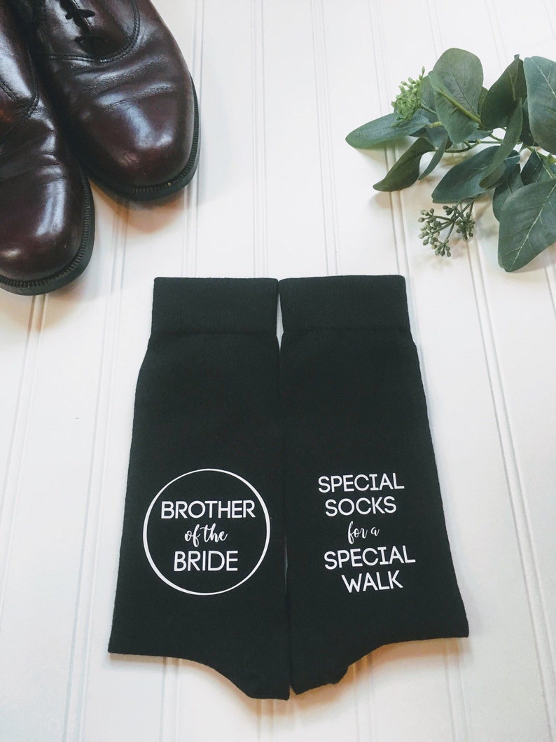 Brother of the bride gift, father of the bride gift, special socks for a special walk, Father gift Bride, brother gift from bride. image 2