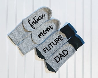 pregnancy announcement, future mom, future dad, pregnant af, new parent gift, baby shower gift, socks and hosiery, pregnancy announcements