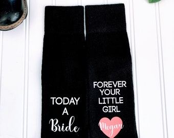 Father of the Bride Gift, father bride gift, bride father gift, personalized socks, father gift from bride, wedding keepsake