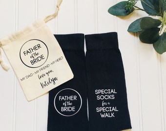 Father of the bride gift, father of the bride socks, special socks for a special walk, dad of the bride, father of the bride, dad socks.