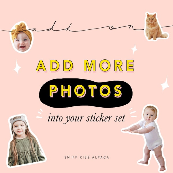 ADD ON | Add more photos (Face / Half body / Full body ) Cutout to your sticker set