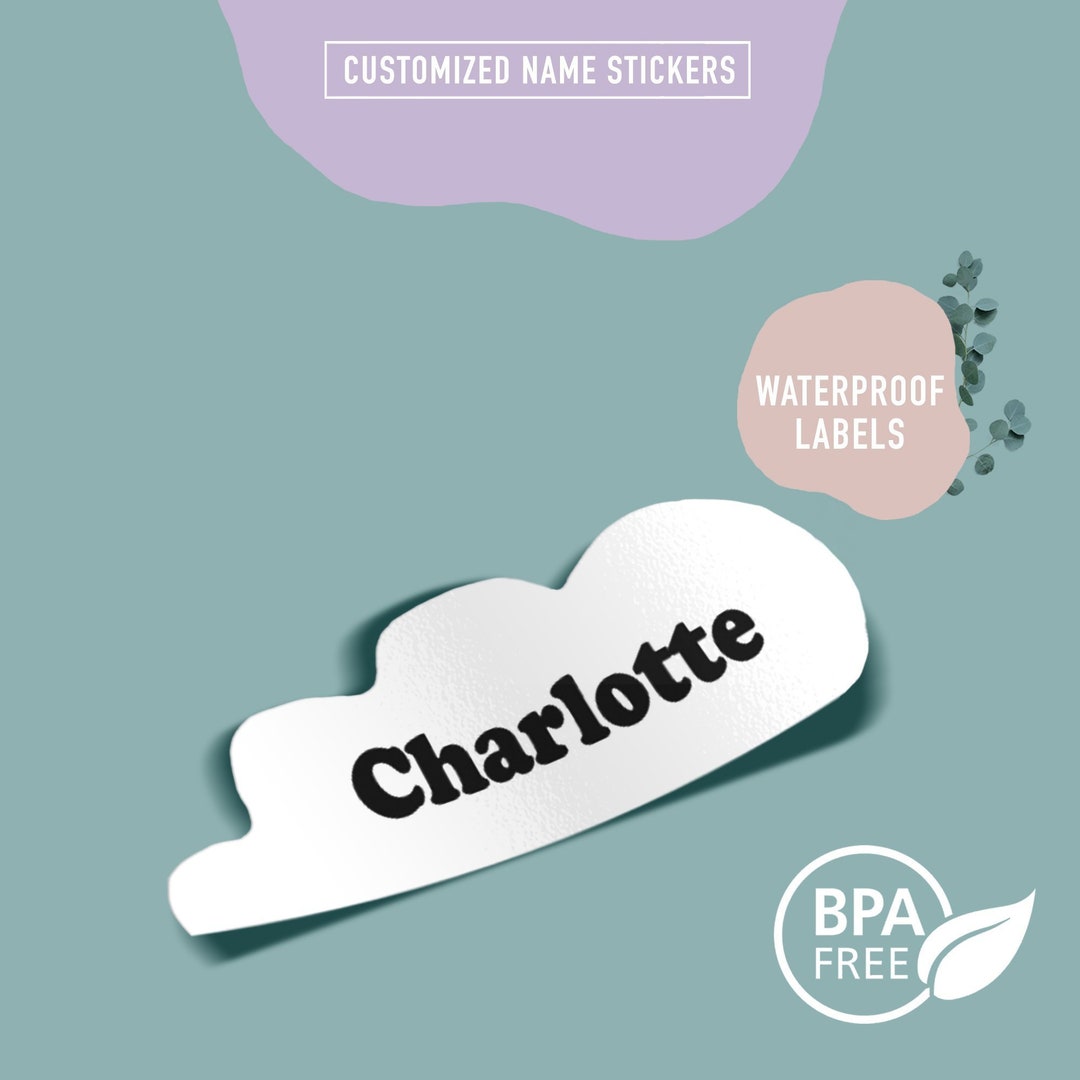 Personalized Waterproof Name Labels. Press and Stick Custom Name Stick on  Clothing Labels. Customized Up to 3 Lines Permanent Self Adhesive. Great  for