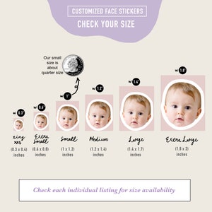 Two Faces with text Cutout Custom photo stickers Name stickers Personalized labels Waterproof Vinyl Non-waterproof Matte Journal Scheduler image 2