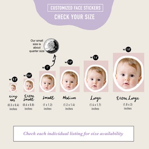 One face with text Custom photo stickers Cutout Name Labels Stickers Budget Journal BUJO Scheduler Christmas Vinyl, Matte image 2