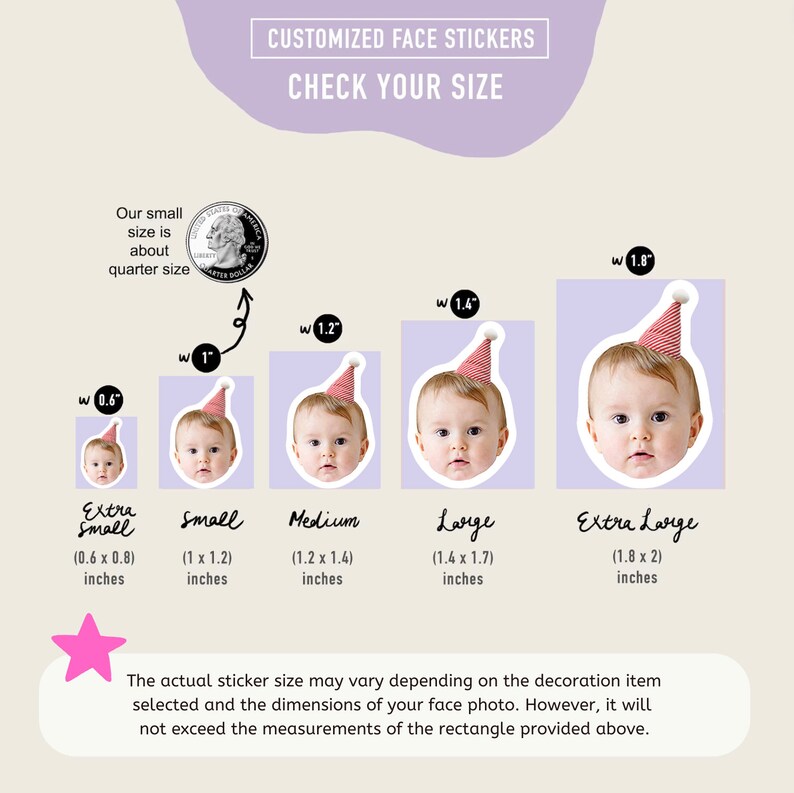 One face Custom photo stickers Cutout Personalized Name Stickers Waterproof Stocking stuffer Gift on a Budget Journal Scheduler | Christmas imagen 2