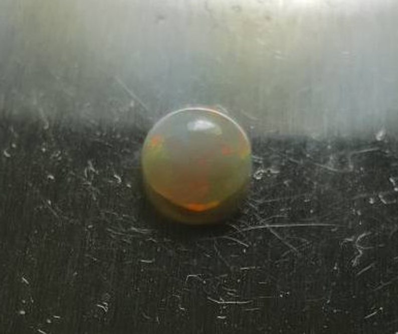Ethiopian opal natural plain round shape cabochon Approx STK-70-OPL-15 8mm x 4mm