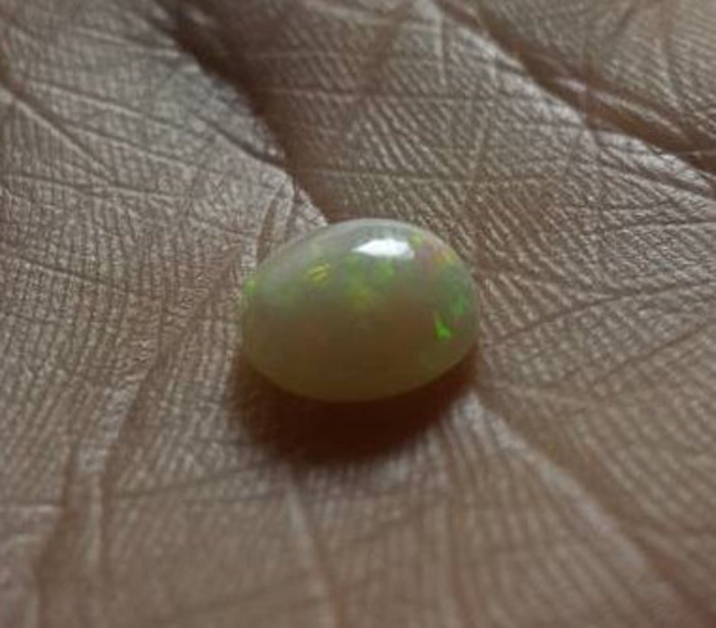 Ethiopian opal natural plain round shape cabochon Approx STK-70-OPL-15 8mm x 4mm