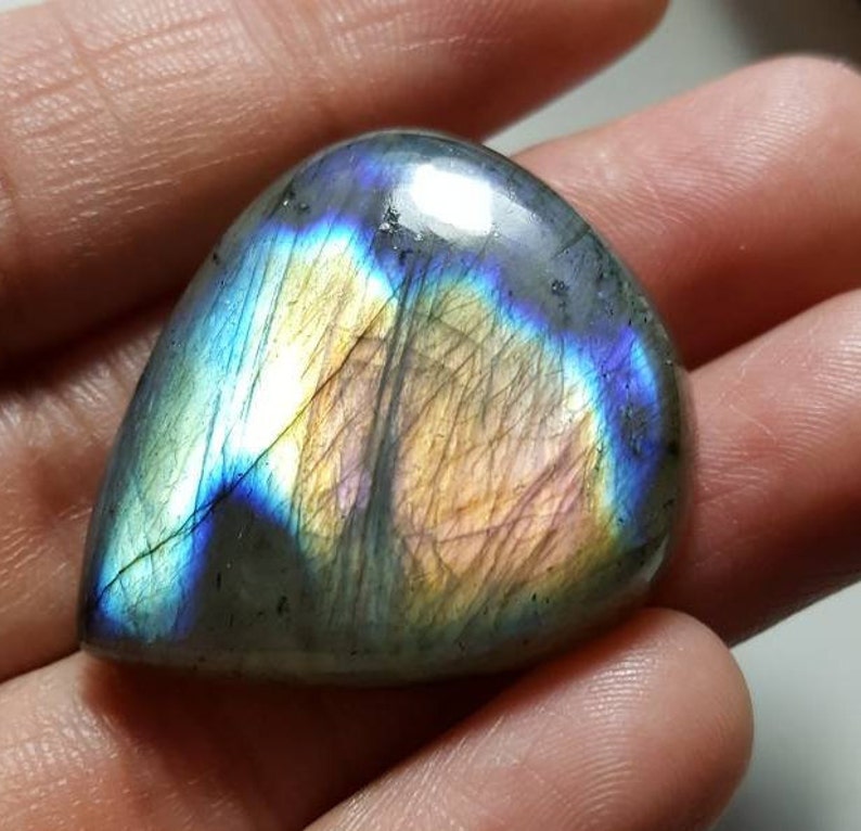 Faceted Heart Shape Briolett Focal Drilled Amazing Strong Flashy Fire Huge Size 30 mm DRILLED So Gorgeous Nice Quality LABRADORITE