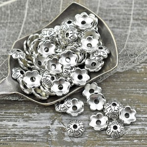 Bead Caps - 6mm Bead Cap - Silver Bead Cap - Metal Bead Caps - Metal Beads - Bead Findings - 250pcs (A202)