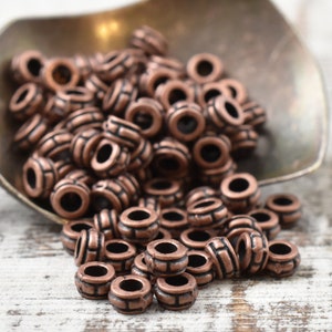 Metal Beads - Copper Spacer Beads - Antique Copper Spacers - Metal Spacers - 4mm Spacer Beads - 4x2mm - 500pcs - (5248)