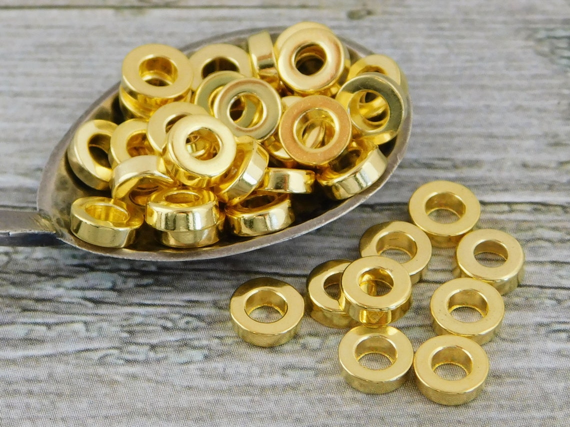Metal Spacers Gold Spacer Beads Gold Spacers Metal Beads Etsy