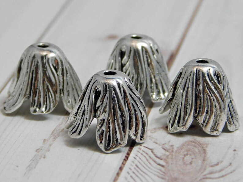Tassel Caps Silver Tassel Cap Bead Caps DIY Tassel Etsy
