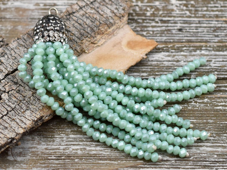 Ready Made Tassel Tassel Pendant 2679 Necklace Tassel 76mm Rhinestone Tassel Beaded Tassel