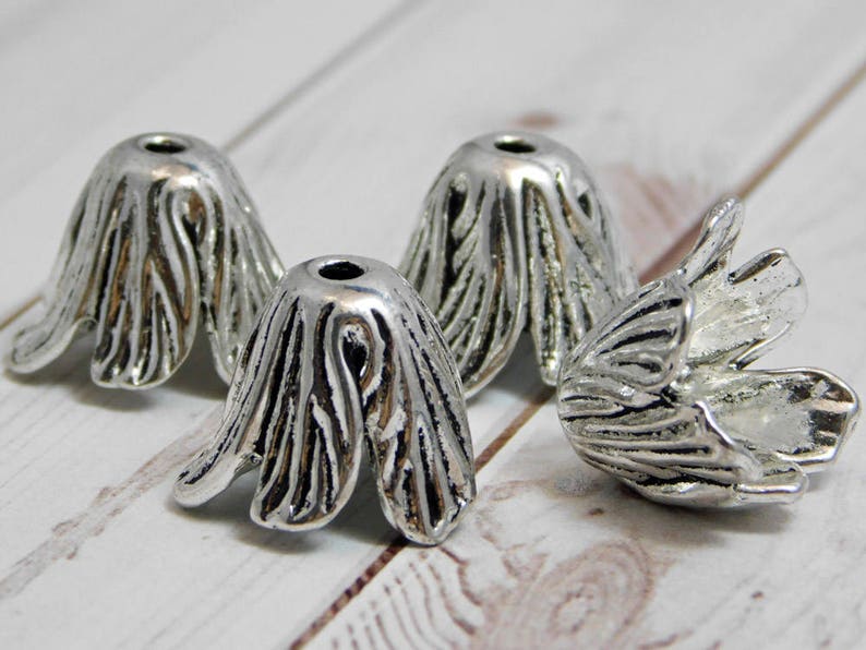 Tassel Caps Silver Tassel Cap Bead Caps DIY Tassel Etsy