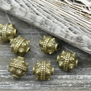Metal Beads - Bronze Drum Beads - Antique Bronze - Bronze Beads - Bronze Spacers - Spacer Beads - 30pcs - 11x10mm -  (2741)
