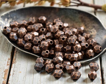 Metal Beads - Metal Spacers - Copper Beads - Copper Spacers - Spacer Beads - Antique Copper - 4x3mm - 300pcs - (B406)