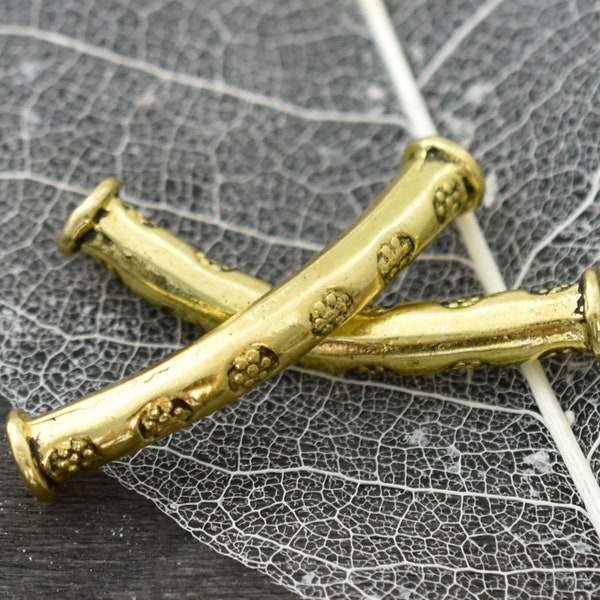 Curved Tube Beads Etsy