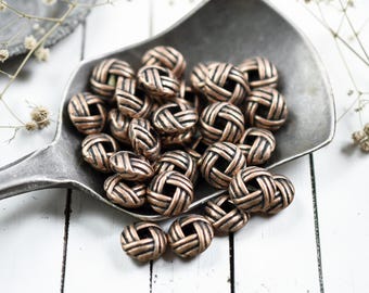Metal Beads - Spacer Beads - Metal Spacers - Antique Copper Beads - 6mm Spacers - 100pcs - (3523)
