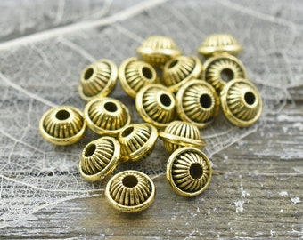 Flat Round Shape 5x3x1.5mm BENECREAT 20 PCS 18K Gold Plated Spacer Beads Metal Beads for DIY Jewelry Making Findings and Other Craft Work Flat Round Shape 5x3x1.5mm BENECREAT 20 PCS 18K Gold Plated Spacer Beads Metal Beads for DIY Jewelry Making Findings and Other Craft Work