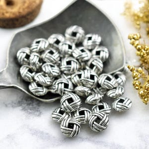 Metal Beads - Spacer Beads - Metal Spacers - Antique Silver Beads - 6mm Spacers - 100pcs - (B959)