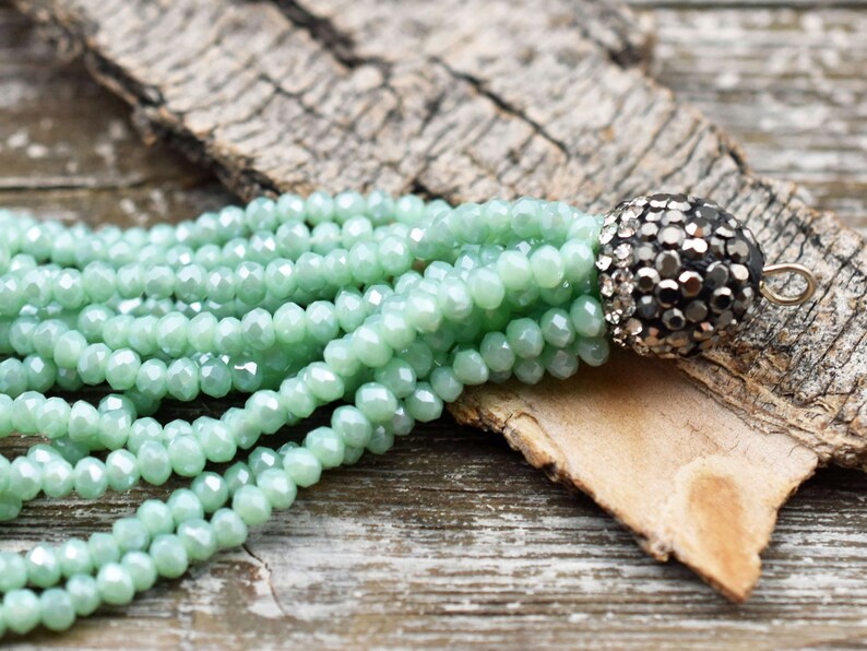 Ready Made Tassel Tassel Pendant 2679 Necklace Tassel 76mm Rhinestone Tassel Beaded Tassel