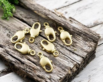 Swivel Lobster Clasp - Gold Lobster Clasp - Lobster Claw - Metal Clasps - 10pcs - Choose Your Size
