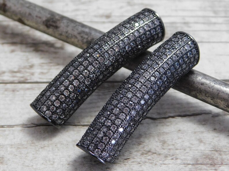 Curved Tube Bracelet Tube Zircon Beads Rhinestone Beads Etsy