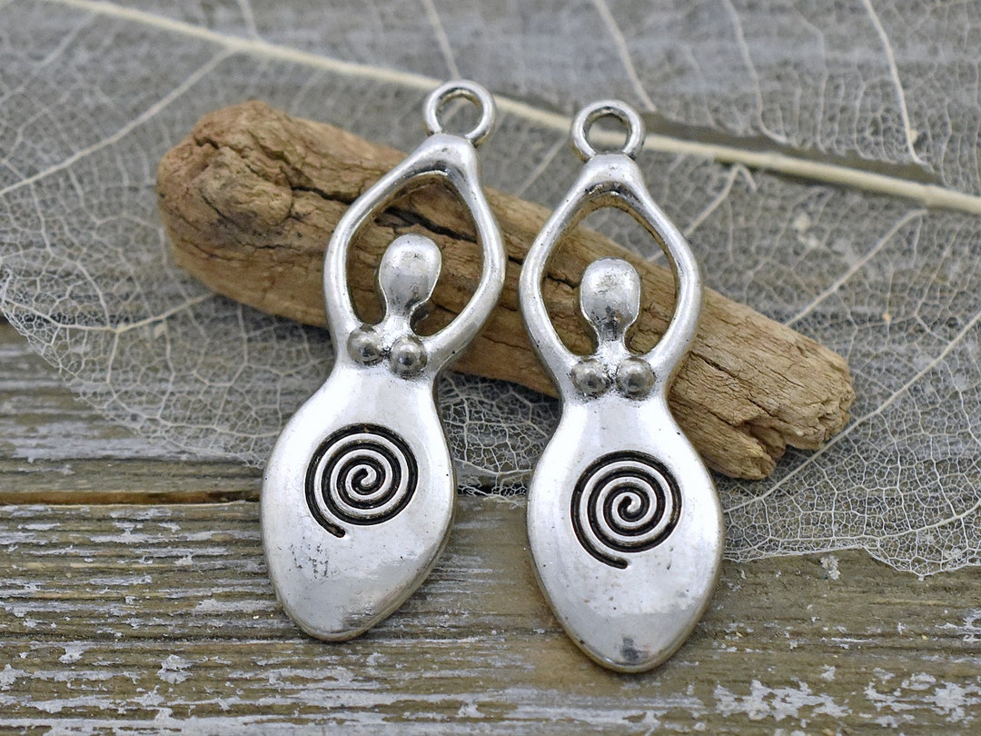 Metal Charms Goddess Charms Fertility Charms Silver Etsy