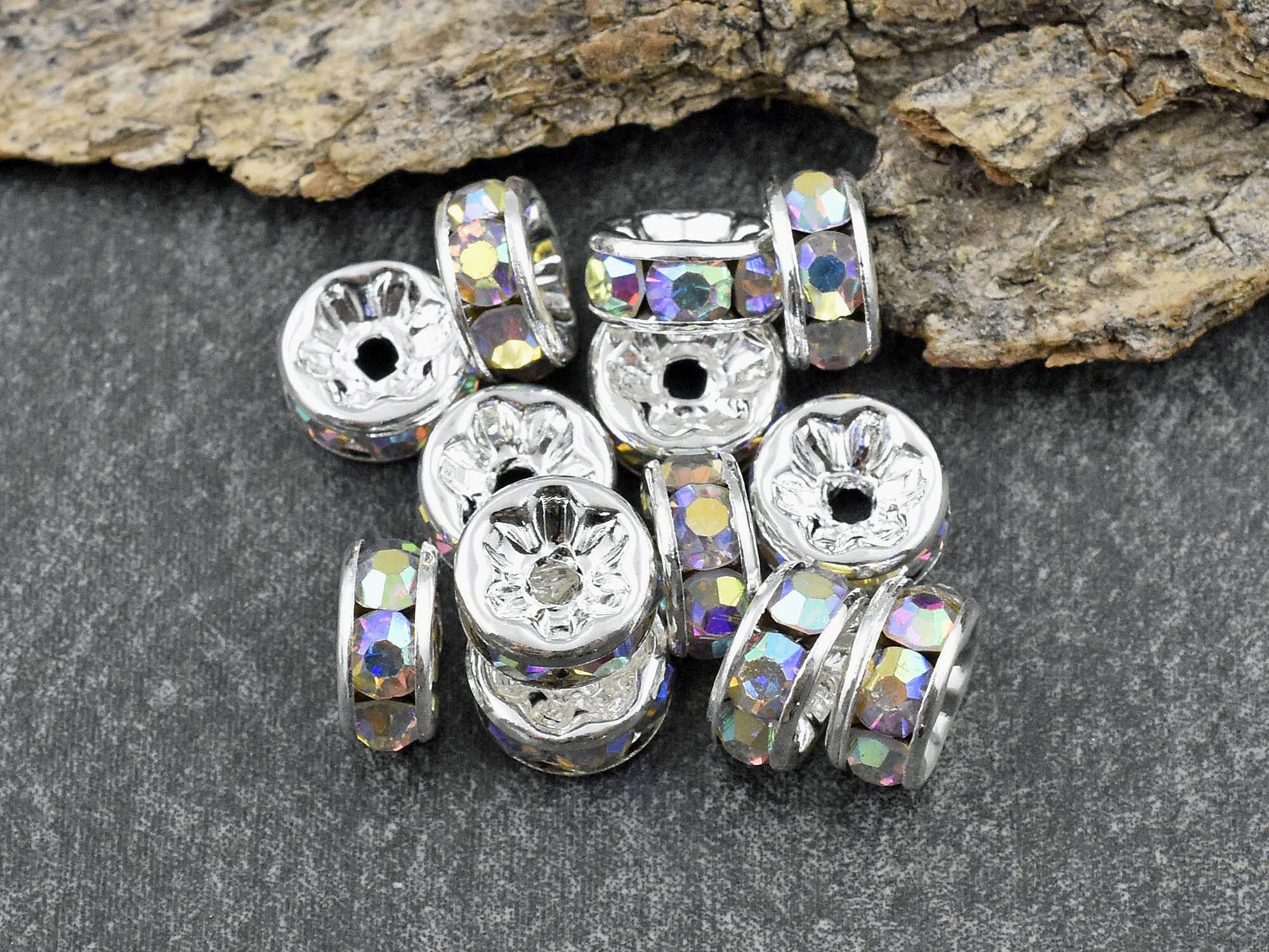 Rhinestone spacers best sale