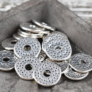 Metal Beads - Spacer Beads - Antique Silver Beads - Silver Spacers - Metal Spacers - 12mm - 100pcs - (711)
