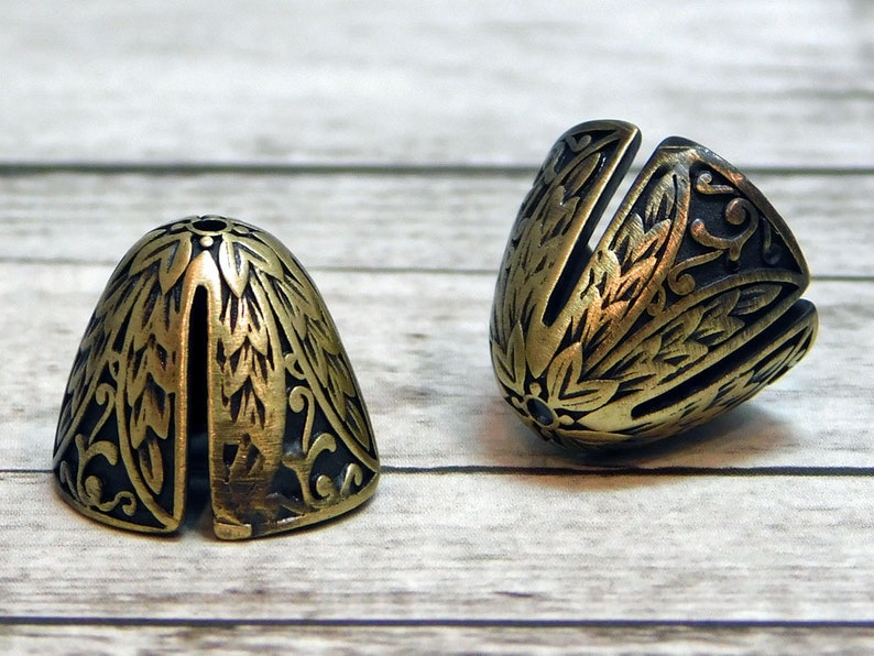 Tassel Caps Bronze Tassel Cap Kumihimo End Cap DIY Etsy