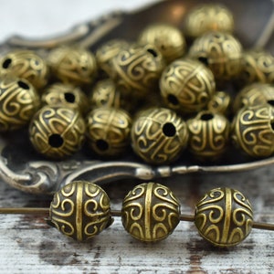 Metal Beads - Metal Spacers - Bronze Beads - Bronze Spacers - Spacer Beads - Antique Bronze - 7mm - 50pcs - (1853)