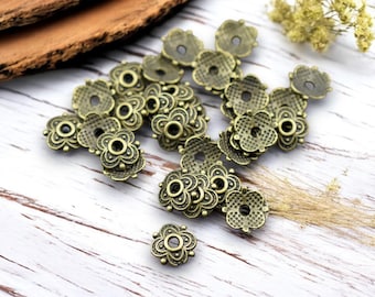 Bronze Bead Caps - 8mm Bead Caps - Metal Bead Caps - Metal Beads - Bronze Spacers - Spacer Beads - 8mm - 250pcs - (4284)